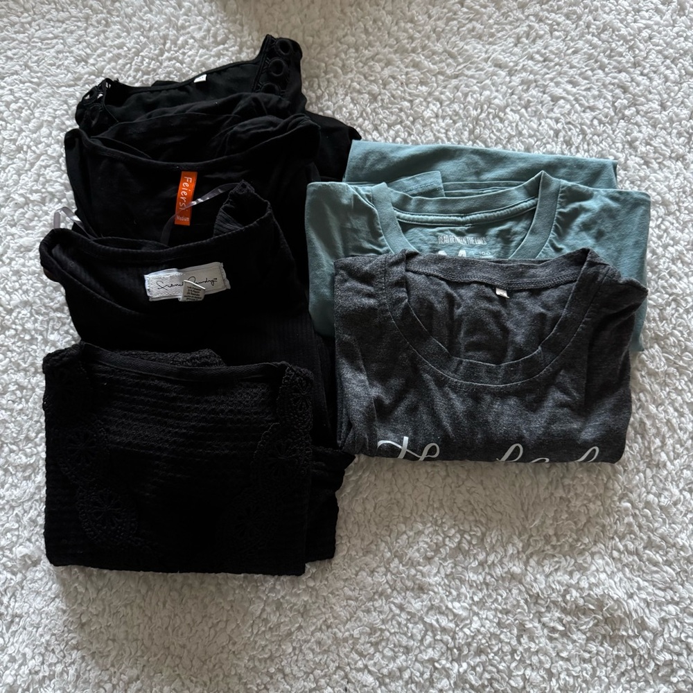 Bundled Women's Short Sleeve Size Medium- Six Shirts Total